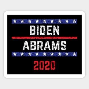 Joe Biden 2020 and Stacy Abrams on the One Ticket. Biden Abrams 2020 Vintage Distressed Magnet